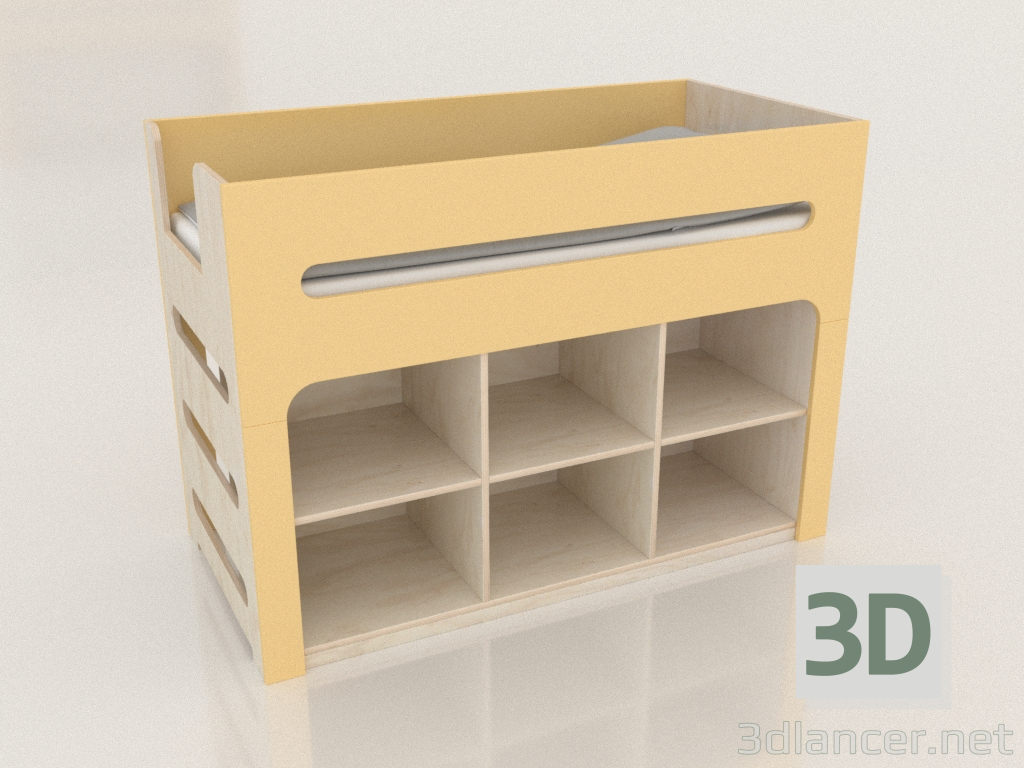 modèle 3D Lit mezzanine MODE PB (USDPBA) - preview