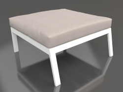 Sofa module, pouf (White)