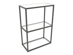 Rack-console rectangulaire (VERRE, 60x30x86, 3 étagères)