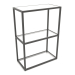 modello 3D Console rack rettangolare (VETRO, 60x30x86, 3 ripiani) - anteprima