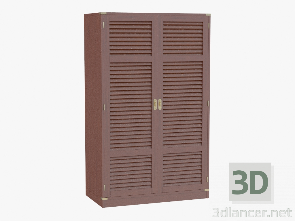 3 डी मॉडल दो दरवाजे अलमारी अलमारी - पूर्वावलोकन