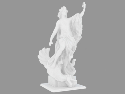 Marble sculpture Apollo defeating the Python