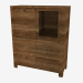 3d model Chest of drawers with glass (114 x 138 x 44 cm) - preview