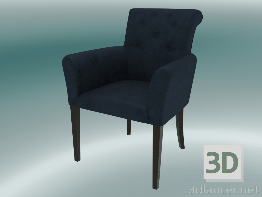 3D Modell Sessel Byron (Dunkelblau) - Vorschau