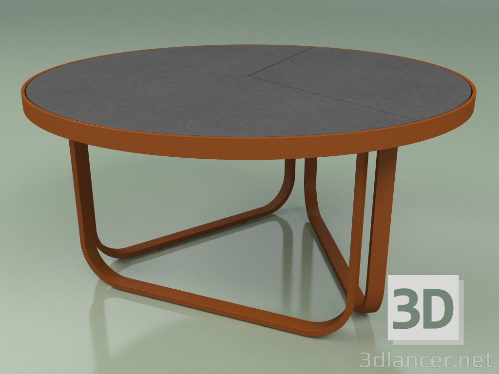 modello 3D Tavolino 009 (Metallo Ruggine, Gres Smaltato Storm) - anteprima