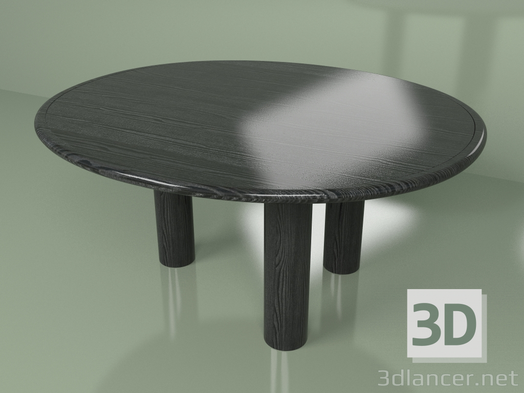 3 डी मॉडल अंगूठी खाने की मेज (काला) - पूर्वावलोकन
