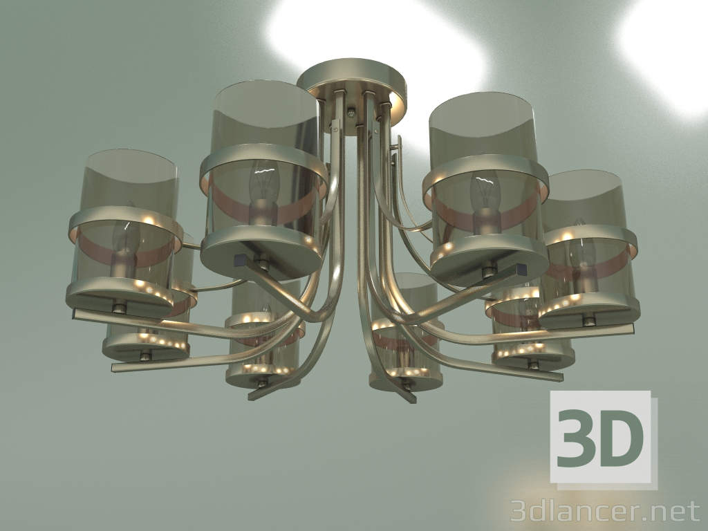 3d model Ceiling chandelier 60085-8 (antique bronze) - preview