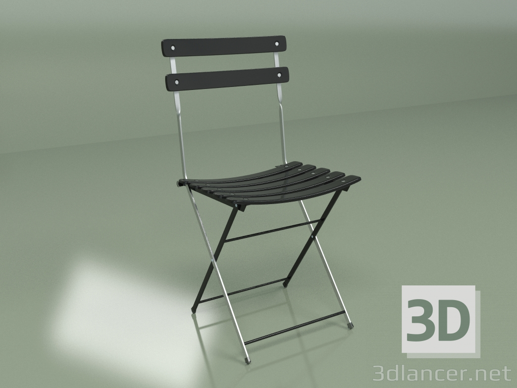 modèle 3D Chaise Cortile (noir) - preview