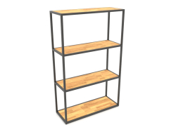 Etagère rectangulaire (BOIS, 80x30x128, 4 étagères)