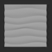 3d model Gypsum 3D panel Wave horizontal relief - preview