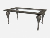 Rectangular dining table for curly legs Traviata Z01