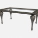3d model Rectangular dining table for curly legs Traviata Z01 - preview