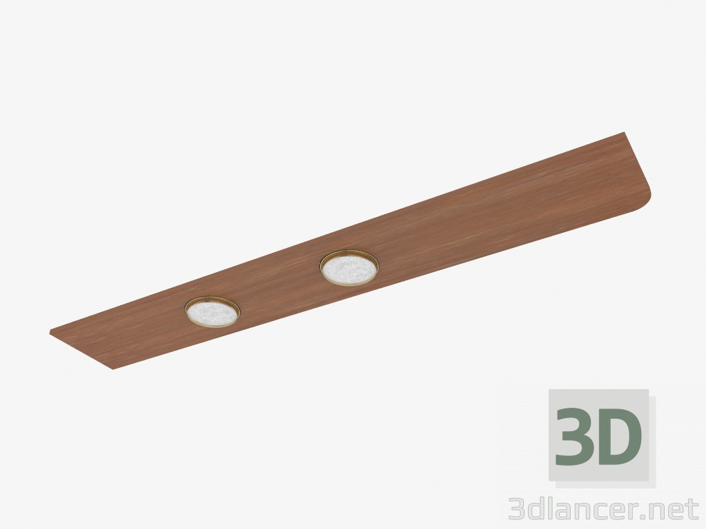 3d model Shelf with lamps - preview