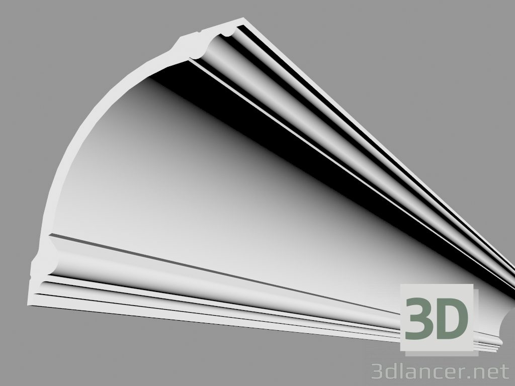 3D modeli Korniş C338 (200 x 18,4 x 18,4 cm) - önizleme