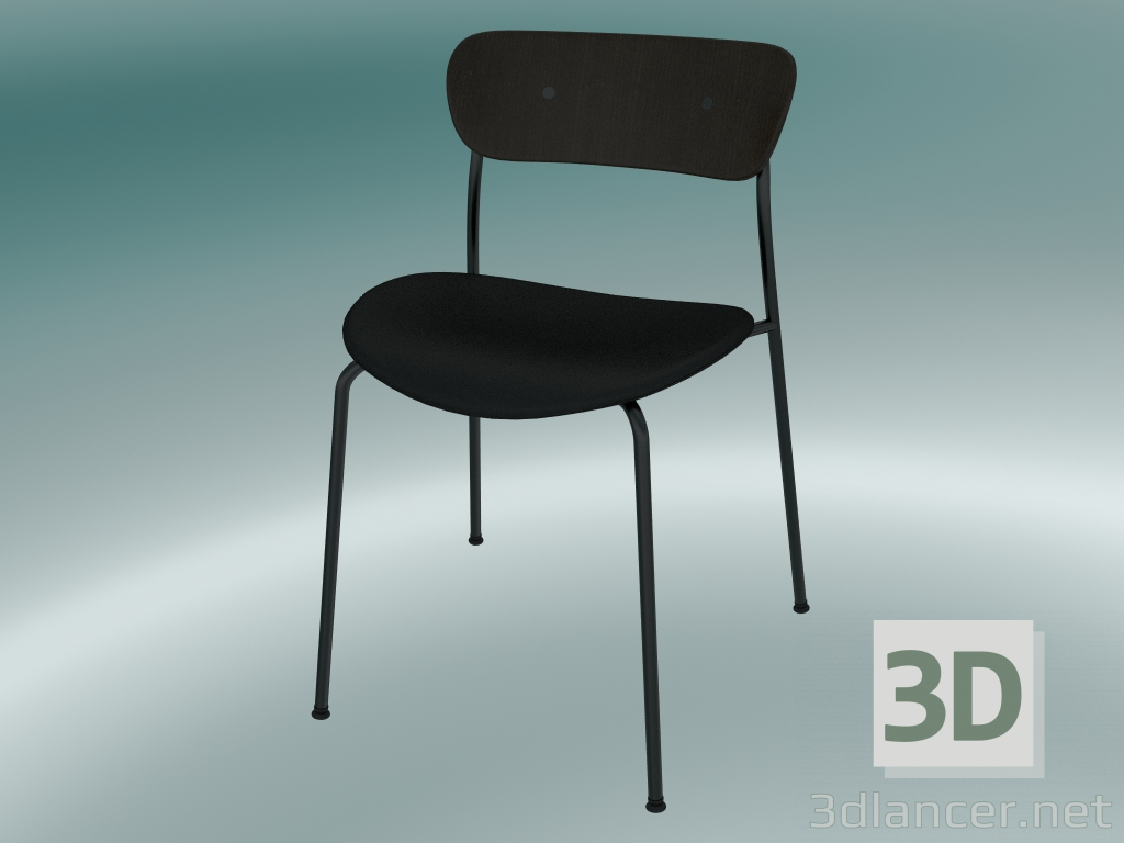 3d model Pabellón de la silla (AV3, H 76cm, 50х52.5cm, Nogal, Cuero - Seda negra) - vista previa