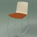 3D modeli Sandalye 3981 (bir kızakta, koltukta bir yastık ile, beyaz huş ağacı) - önizleme