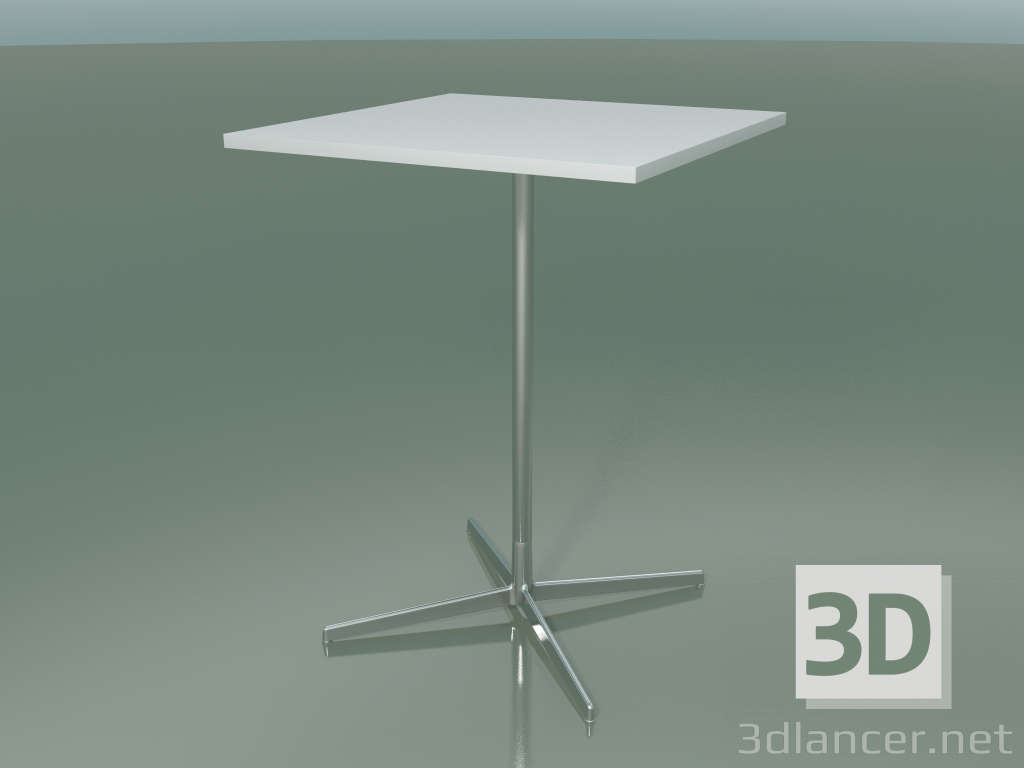 modello 3D Tavolo quadrato 5520, 5540 (H 105 - 79x79 cm, Bianco, LU1) - anteprima