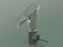Single lever basin mixer 140 with glass spout (12112340)