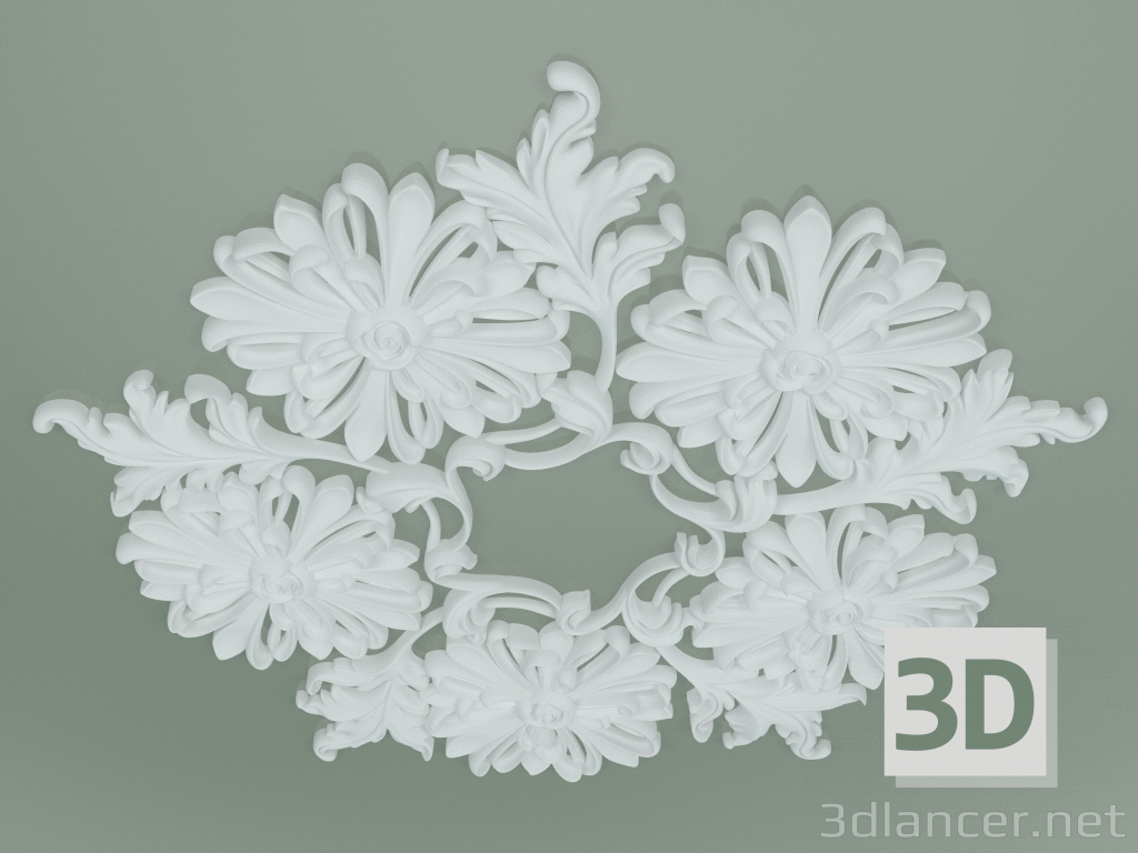 modèle 3D Socle préfabriqué en plâtre PA016 - preview