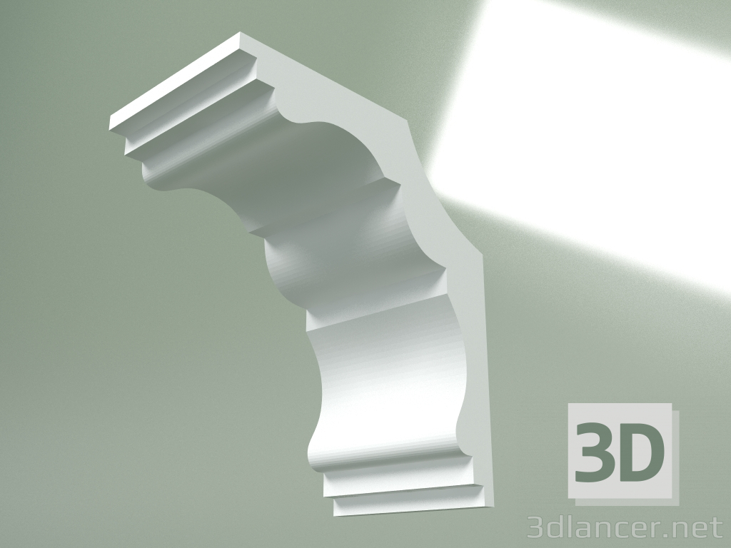 modello 3D Cornicione in gesso (zoccolo a soffitto) KT427-1 - anteprima