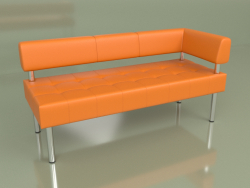 Section three-seater left Business (Orange leather)