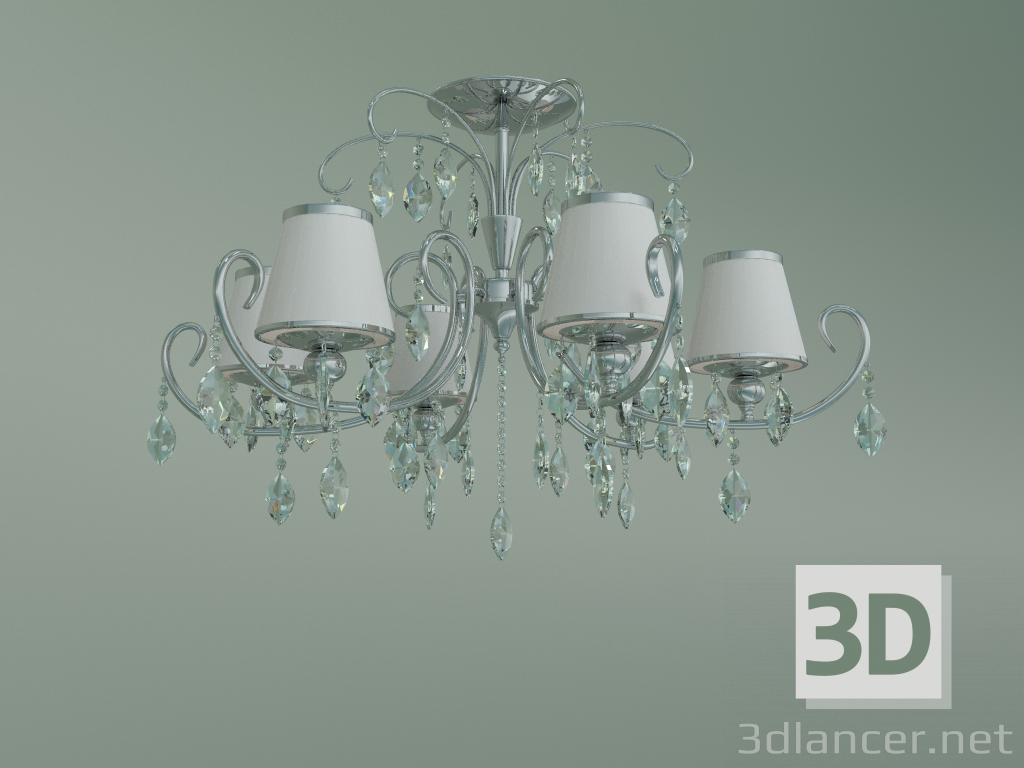 3d model Pendant chandelier 10021-6 (chrome-clear crystal Strotskis) - preview
