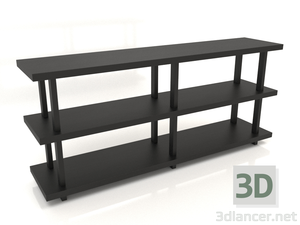 3D modeli Raf ST 01 (1800x400x800, ahşap siyah) - önizleme