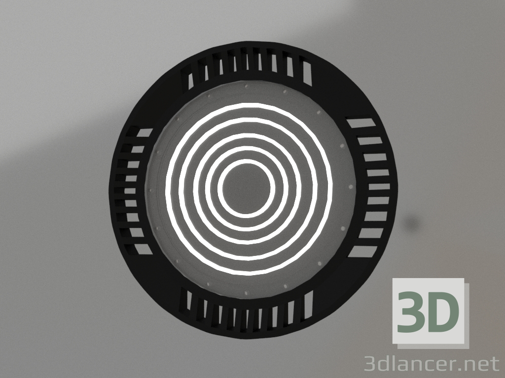 3D modeli Endüstriyel sarkıt lamba, 120 derece (7422) - önizleme