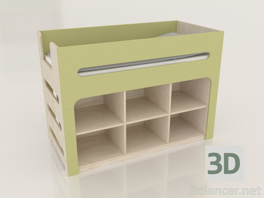 modèle 3D Lit mezzanine MODE PB (UDDPBA) - preview