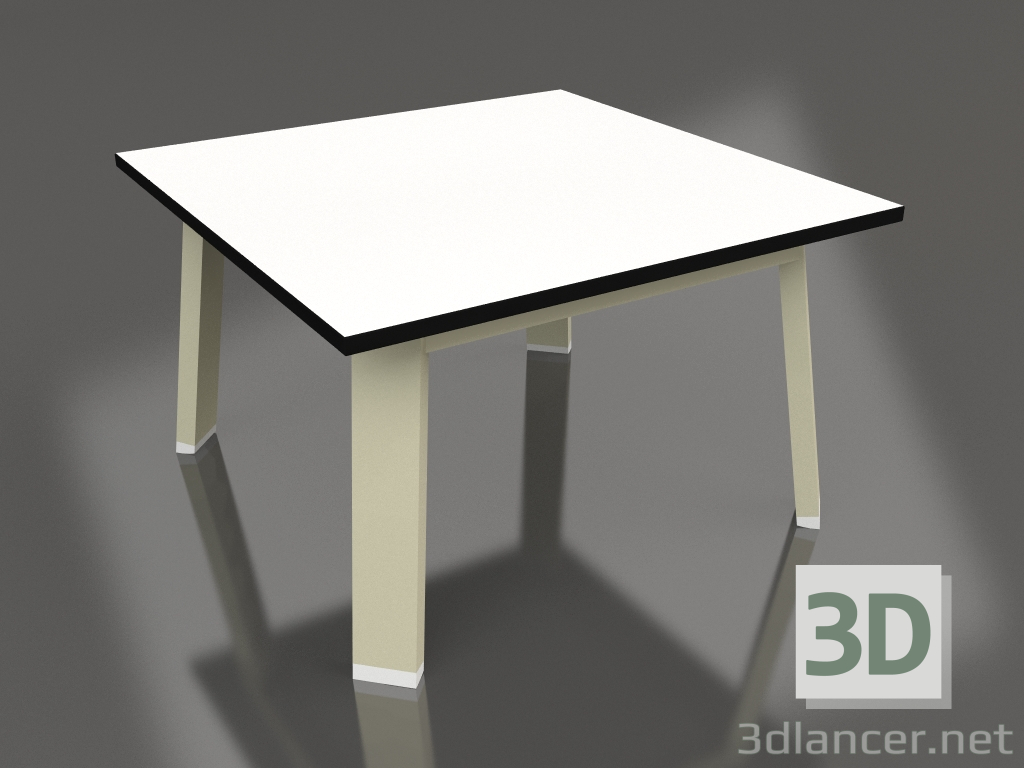 3D Modell Quadratischer Beistelltisch (Gold, Phenolharz) - Vorschau