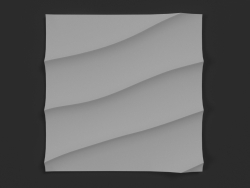 Gypsum 3D panel Wave diagonal large