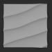 3d model Gypsum 3D panel Wave diagonal large - preview