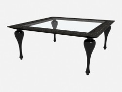 Square dining table with glass top Traviata Z02
