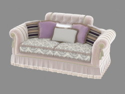 Art Deco Doppel-Sofa