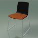 3D modeli Sandalye 3981 (bir kızakta, koltukta bir yastık ile, siyah huş ağacı) - önizleme