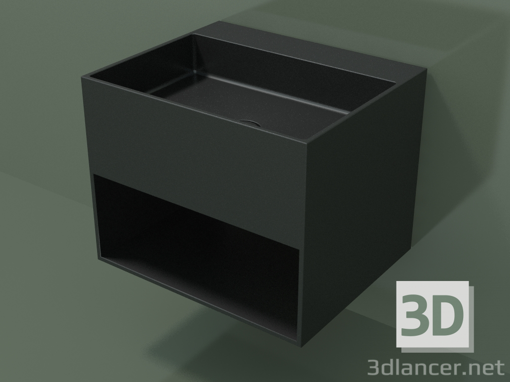 modèle 3D Lavabo suspendu Giorno (06UN33301, Deep Nocturne C38, L 60, P 50, H 48 cm) - preview