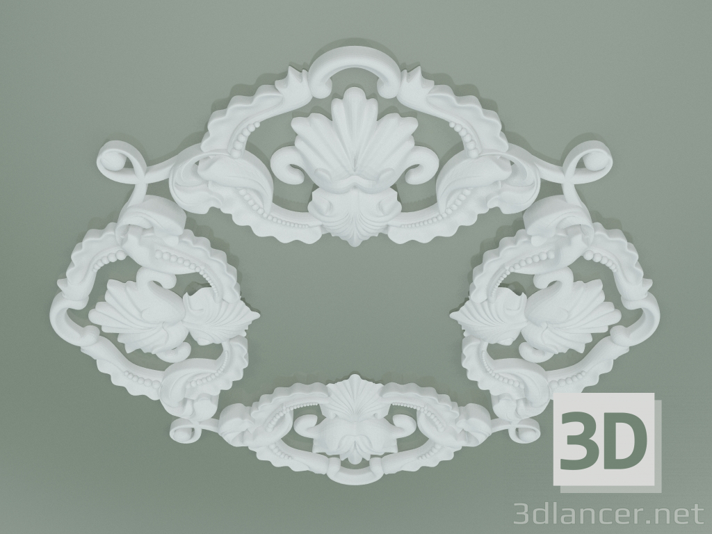 modèle 3D Socle en plâtre préfabriqué PA017 - preview
