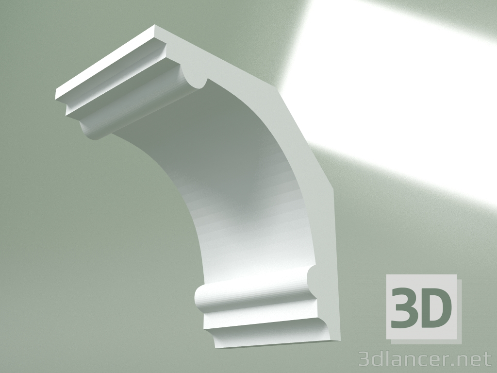 modello 3D Cornicione in gesso (zoccolo a soffitto) KT428 - anteprima