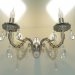 3d model Sconce 10102-2 (antique bronze-clear crystal) - preview