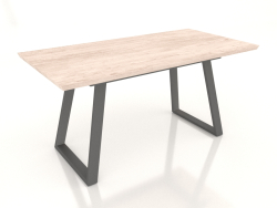 Folding table Denver 120-160 (light oak-black)