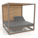 3D Modell Couch mit erhöhten festen Lattenrosten und Decke (Bronze) - Vorschau