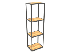 Etagère rectangulaire (BOIS, 40x30x128, 4 étagères)