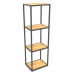 3d model Rectangular rack (WOOD, 40x30x128, 4 shelves) - preview