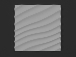 Gypsum 3D panel Wave diagonal shallow