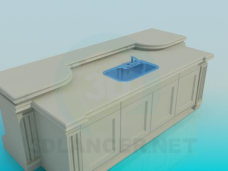 3d model Cupboard under sink - preview 3d model Cupboard under sink - preview