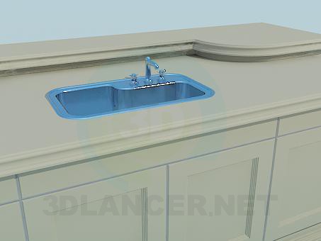 3d model Cupboard under sink - preview 3d model Cupboard under sink - preview
