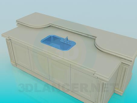 3d model Cupboard under sink - preview 3d model Cupboard under sink - preview