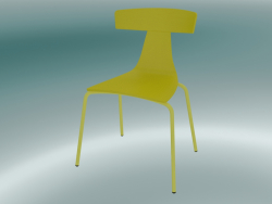 Silla REMO silla de madera estructura metálica (1416-20, amarillo ceniza, amarillo)