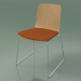 3D modeli Sandalye 3981 (bir kızakta, koltukta bir yastıkla, meşe) - önizleme