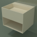 3D modeli Duvara monte lavabo Giorno (06UN33301, Bone C39, L 60, P 50, H 48 cm) - önizleme